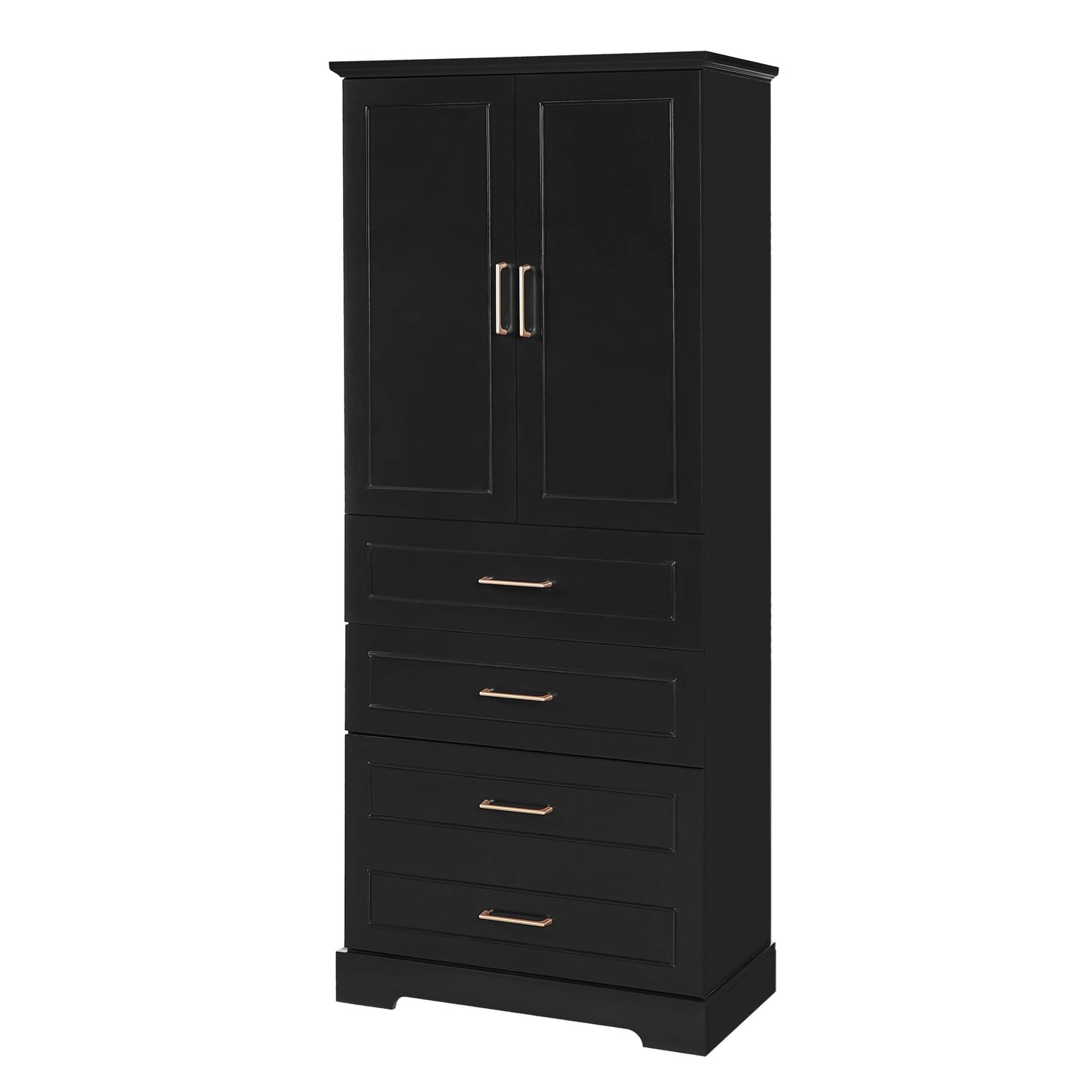 MLNshops 72 inch bathroom cabinet MDF steel Black 4-Drawer
