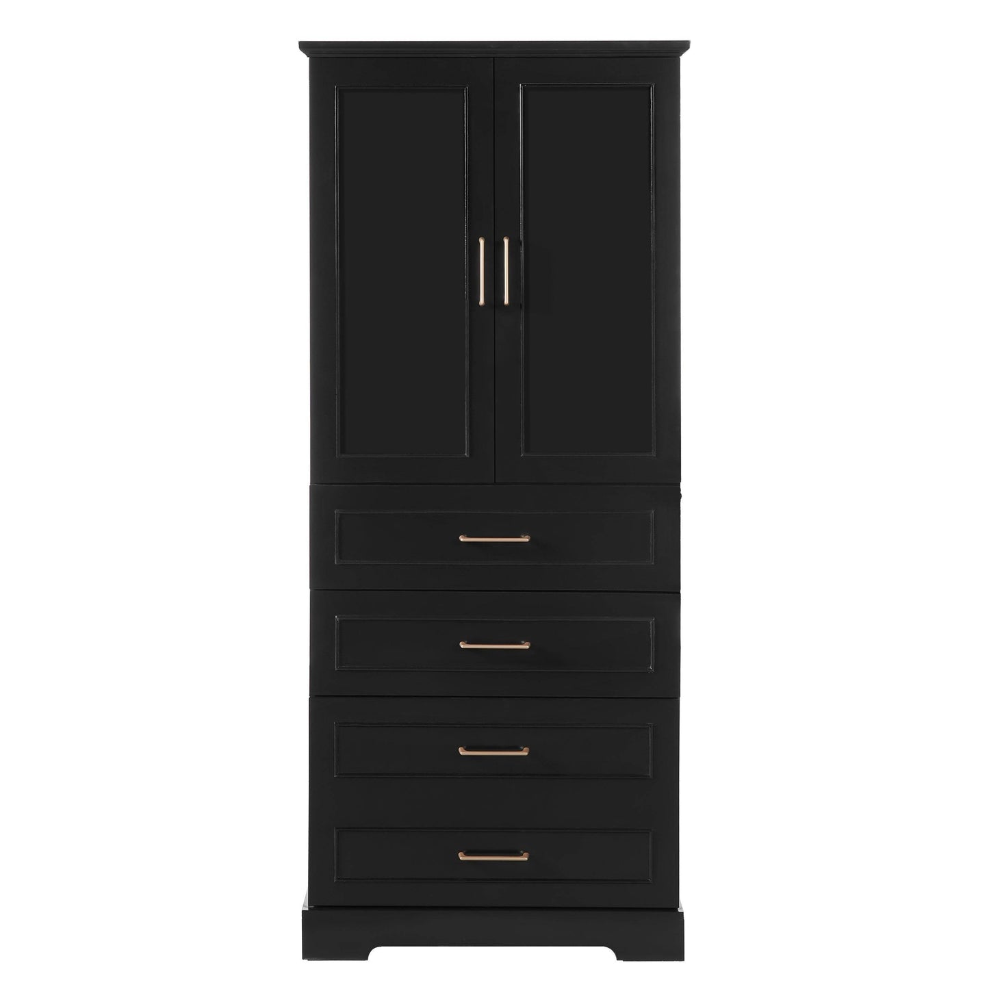 MLNshops 72 inch bathroom cabinet MDF steel Black 4-Drawer