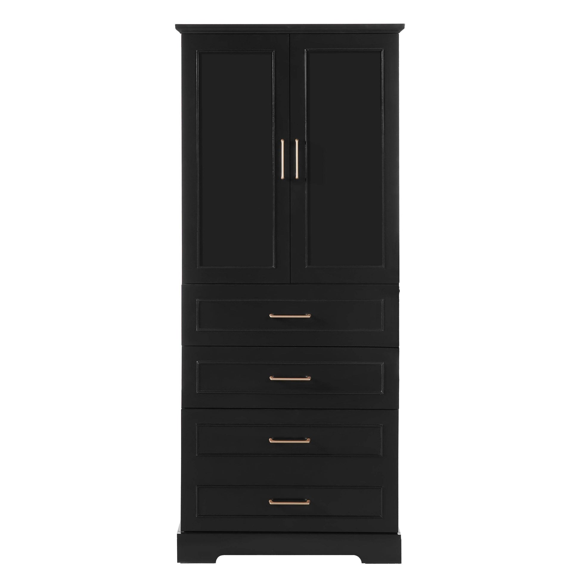 MLNshops 72 inch bathroom cabinet MDF steel Black 4-Drawer