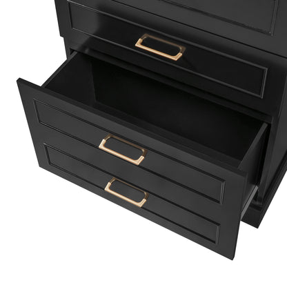 MLNshops 72 inch bathroom cabinet MDF steel Black 4-Drawer