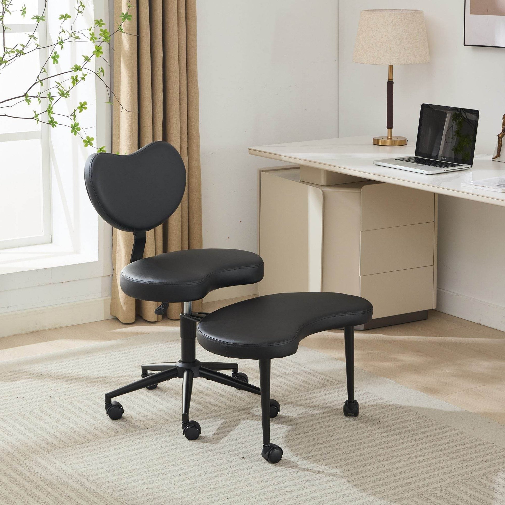 MLNshops cross legged desk chair with wheels - Ergonomic