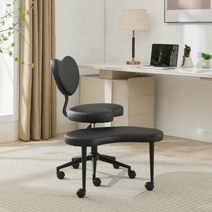 MLNshops cross legged desk chair with wheels - Ergonomic