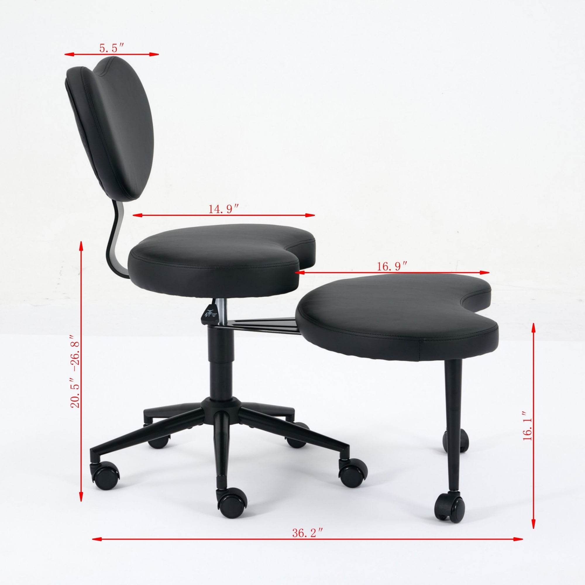 MLNshops cross legged desk chair with wheels - Ergonomic