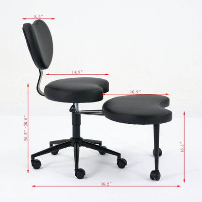 MLNshops cross legged desk chair with wheels - Ergonomic