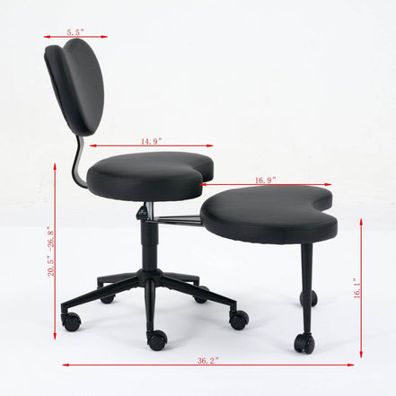 MLNshops cross legged desk chair with wheels - Ergonomic