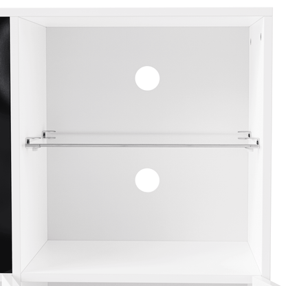 MLNshops LED TV stand for 75 inch TV. White Storage Console