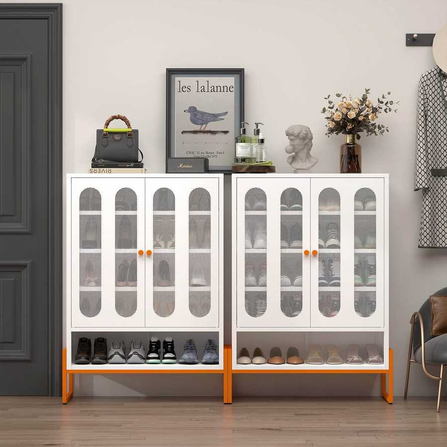 MLNshops modern minimalist shoe cabinet - Ventilated White