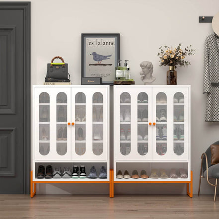 MLNshops modern minimalist shoe cabinet - Ventilated White