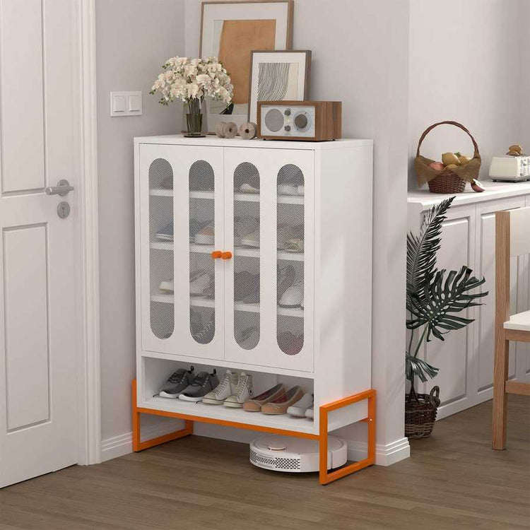 MLNshops modern minimalist shoe cabinet - Ventilated White