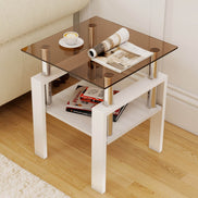 MLNshops 2-Piece modern tempered glass coffee table set