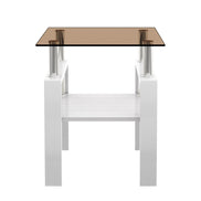 MLNshops 2-Piece modern tempered glass coffee table set