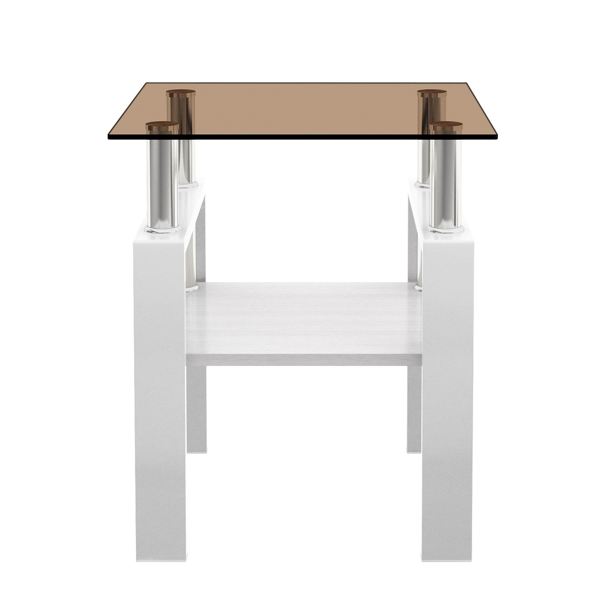 MLNshops 2-Piece modern tempered glass coffee table set