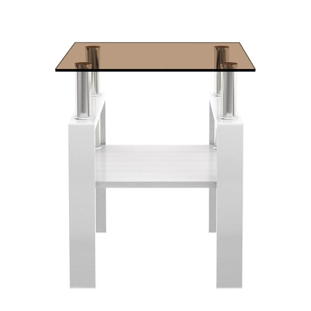 MLNshops 2-Piece modern tempered glass coffee table set