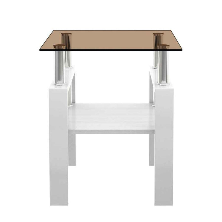 MLNshops 2-Piece modern tempered glass coffee table set