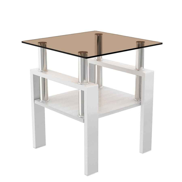 MLNshops 2-Piece modern tempered glass coffee table set