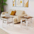 MLNshops 2-Piece modern tempered glass coffee table set Default
