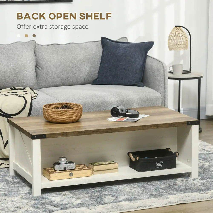 mlnshops Moose Brown Sofa Table with Storage