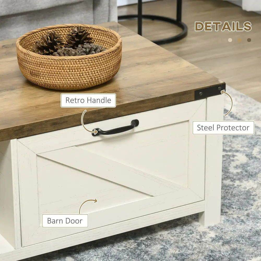 mlnshops Moose Brown Sofa Table with Storage