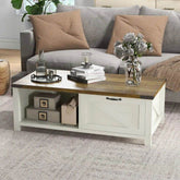 mlnshops Moose Brown Sofa Table with Storage