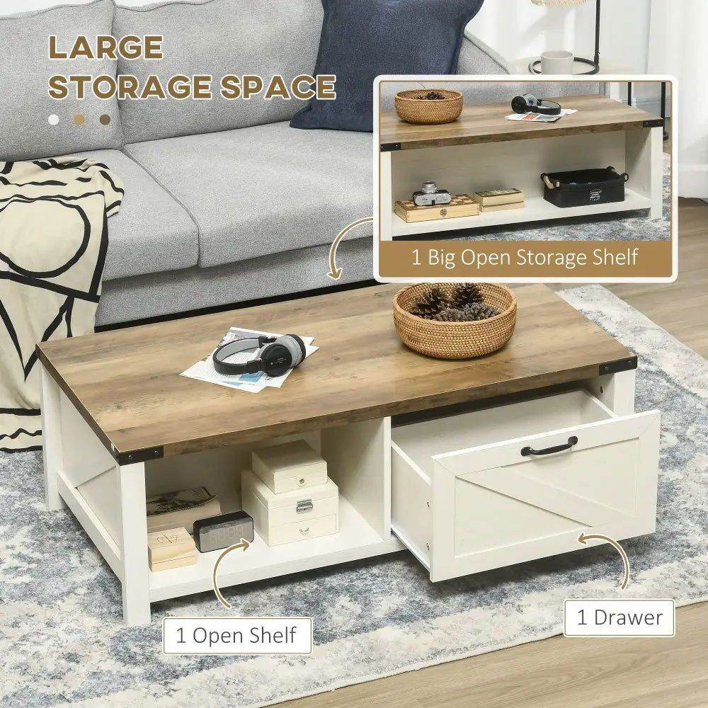 mlnshops Moose Brown Sofa Table with Storage