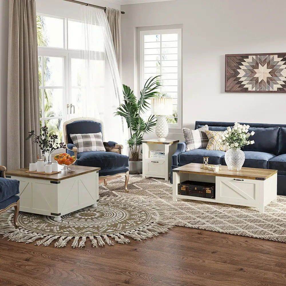 mlnshops Moose Brown Sofa Table with Storage