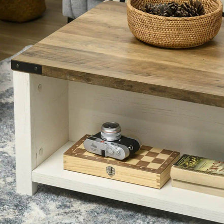 mlnshops Moose Brown Sofa Table with Storage