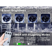 MLNshops Multicolor Fairy Lights with Timer - Outdoor Set