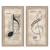 MLNshops Music Themed Wall Decor Framed Print Set Default