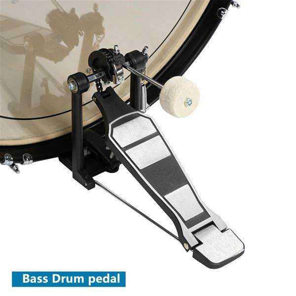mlnshops 5-Piece Black full size adult drum set with cymbals