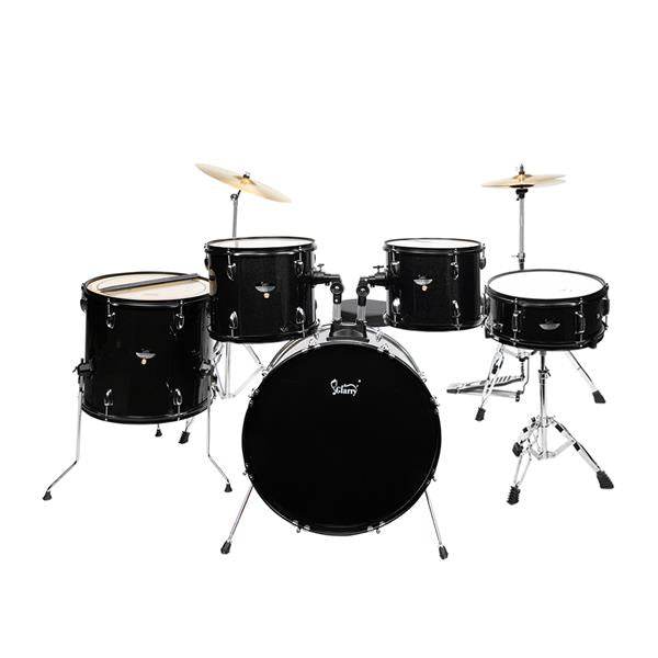 mlnshops 5-Piece Black full size adult drum set with cymbals Default Title