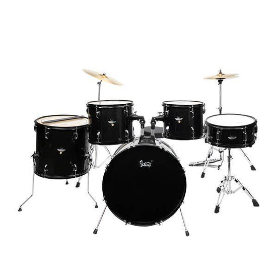 mlnshops 5-Piece Black full size adult drum set with cymbals Default Title