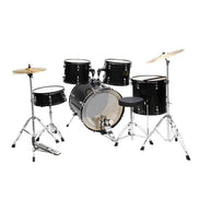 mlnshops 5-Piece Black full size adult drum set with cymbals