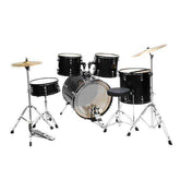 mlnshops 5-Piece Black full size adult drum set with cymbals
