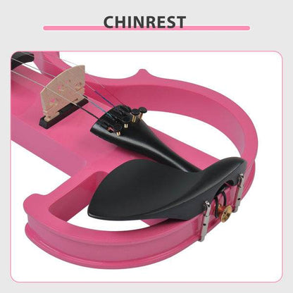 mlnshops Pink silent violin with case and bow - Electric