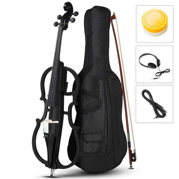 mlnshops full size electric cello - Sleek Black Skeleton