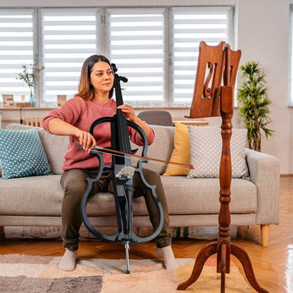 mlnshops full size electric cello - Sleek Black Skeleton