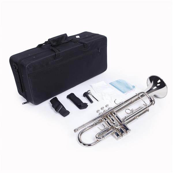 mlnshops Nickel Plated Trumpet Set with Durable Finish