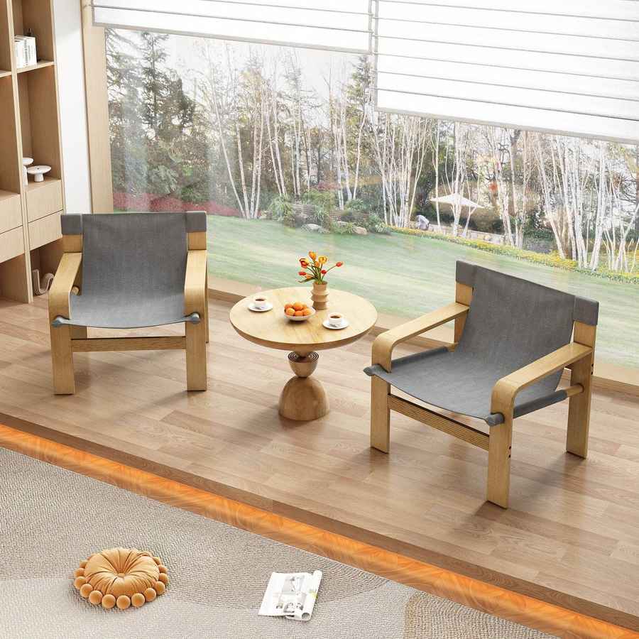 MLNshops Oak Armchair for Living Room - Stylish Comfort