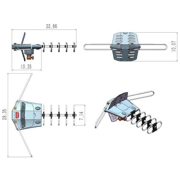 MLNshops 360-Degree Outdoor Antenna for Quality Reception
