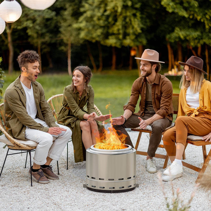 outdoor fireplace 19.5 inch gathering friends circle