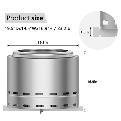 MLNshops 19.5 Inch Outdoor Fire Pit for Cozy Evenings