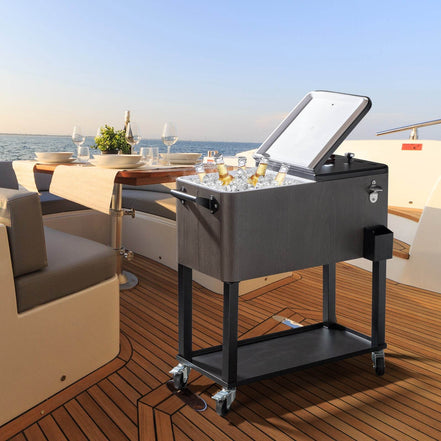MLNshops Outdoor Ice Chest with Wheels - Portable Cooler