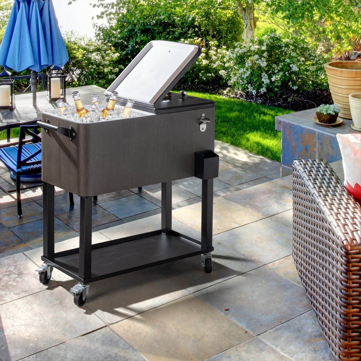 MLNshops Outdoor Ice Chest with Wheels - Portable Cooler