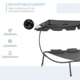 MLNshops Outdoor Lounge Chair with Canopy for Relaxation