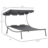 MLNshops Outdoor Lounge Chair with Canopy for Relaxation