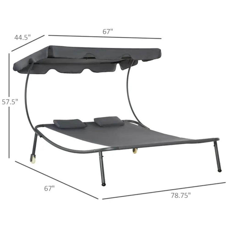 MLNshops Outdoor Lounge Chair with Canopy for Relaxation