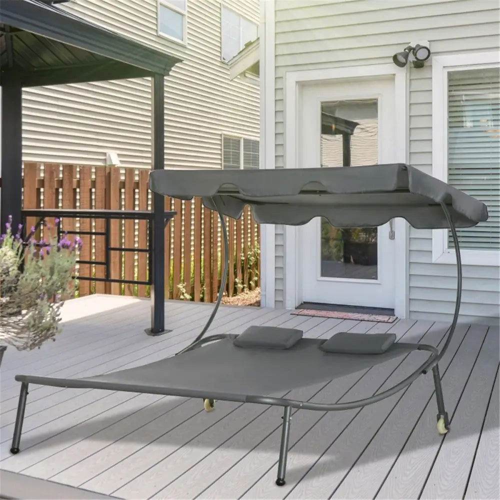 MLNshops Outdoor Lounge Chair with Canopy for Relaxation