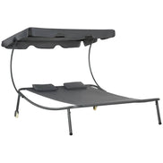 MLNshops Outdoor Lounge Chair with Canopy for Relaxation