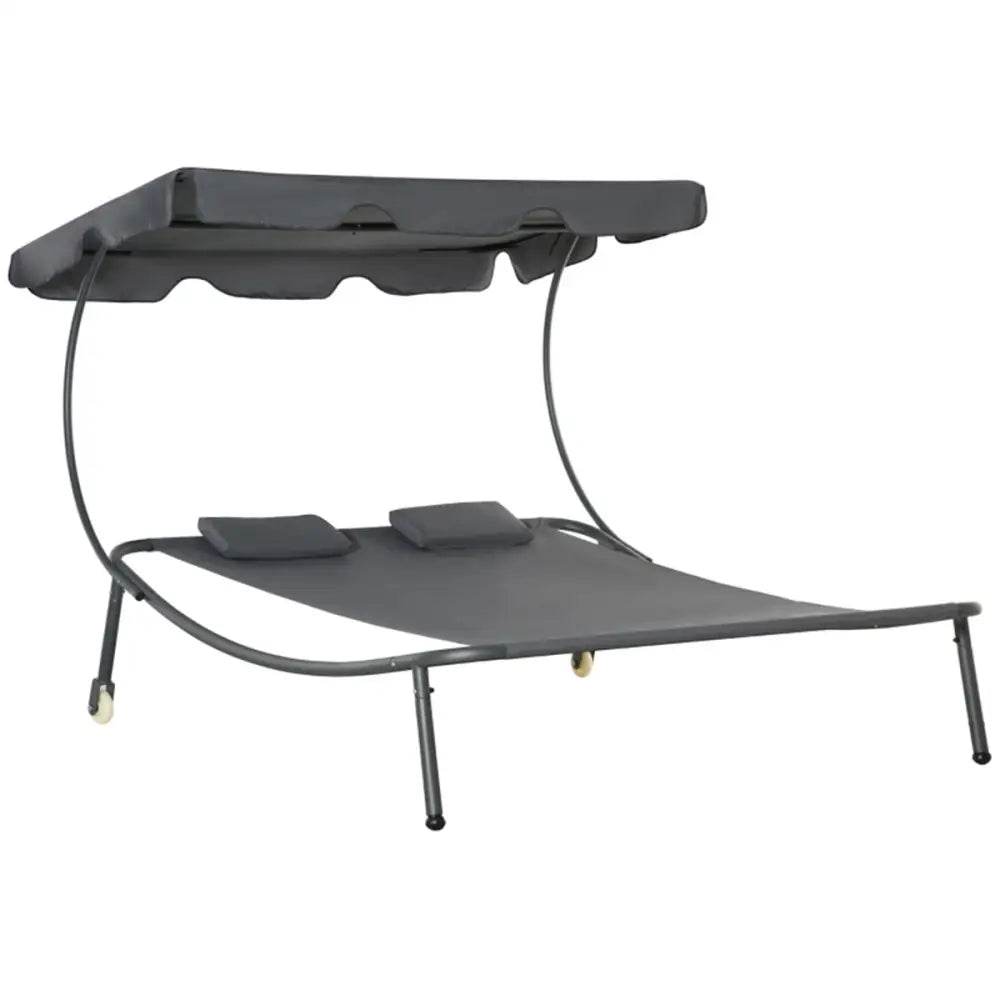 MLNshops Outdoor Lounge Chair with Canopy for Relaxation