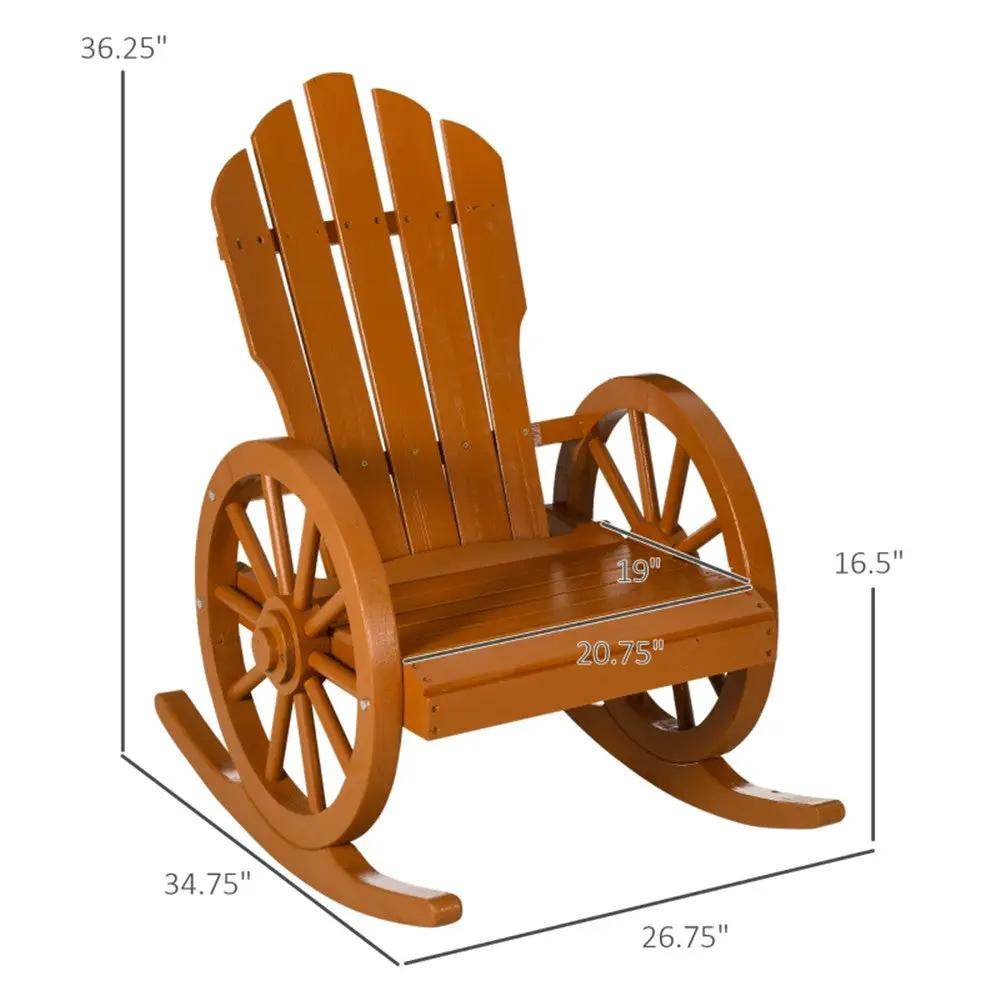 MLNshops Outdoor Teak Rocking Chair for Relaxing Comfort